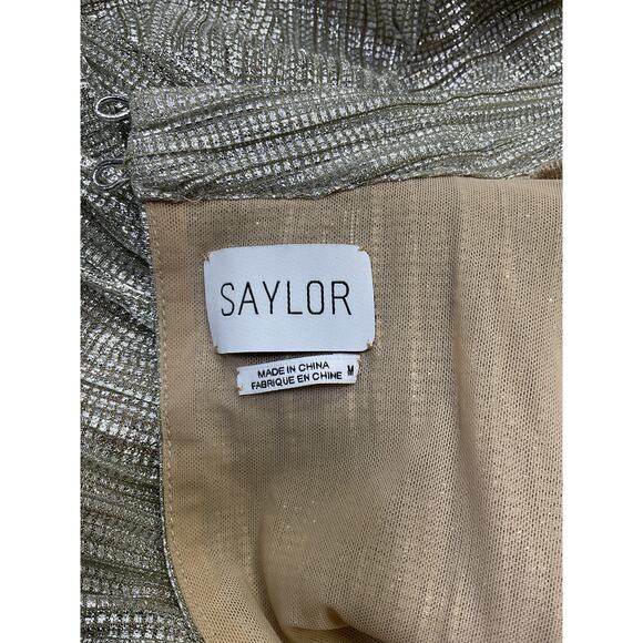Saylor 'Saydee' Silver Polyester Dress Size M - Picture 4 of 5